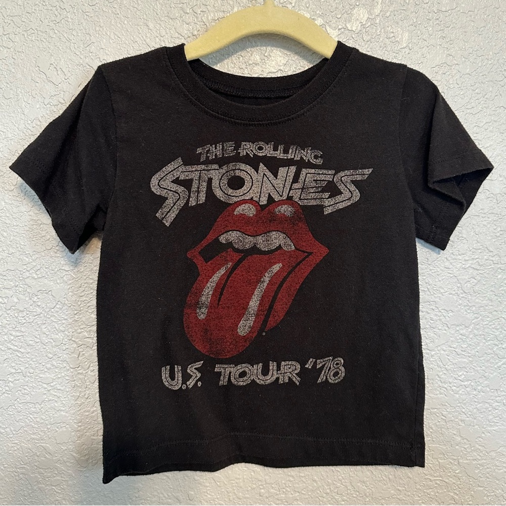 Rolling Stones Concert black tee t-shirt - unisex boys or girls 2T